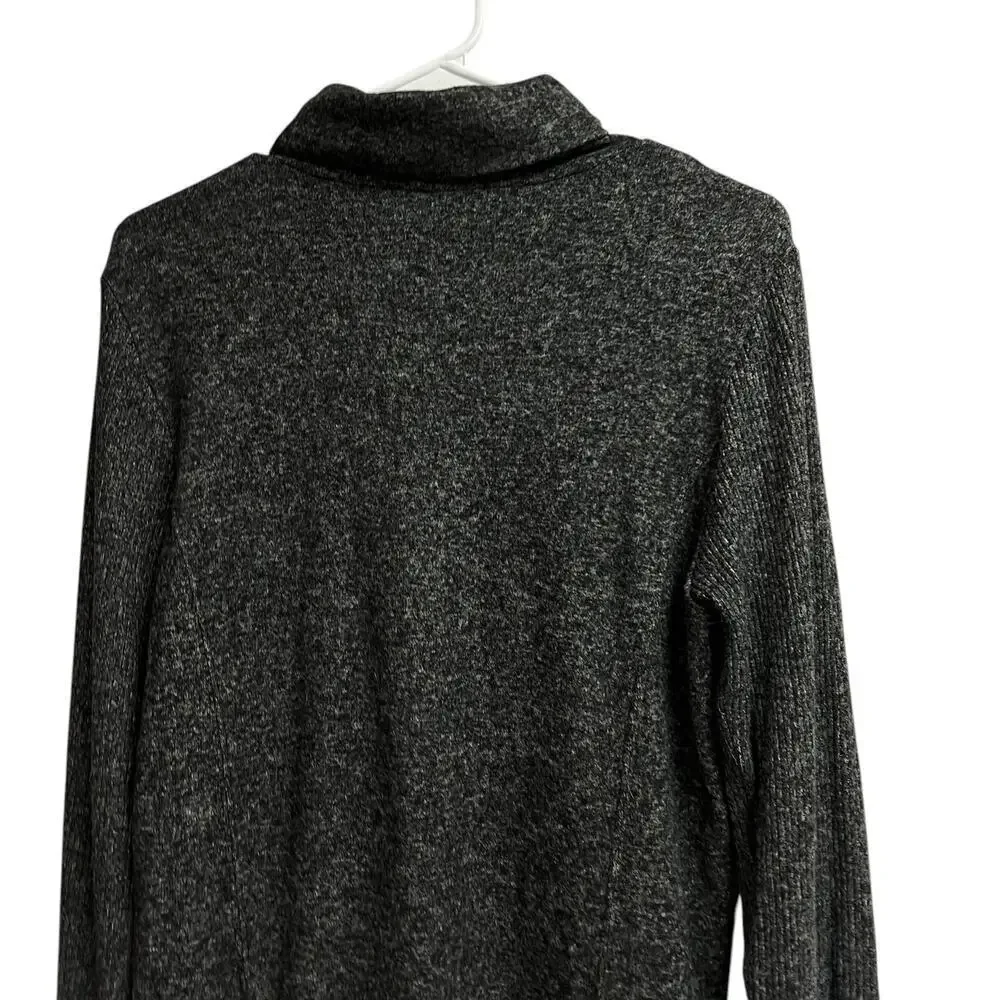 Saturday Sunday Anthropologie Turtleneck Grayish Black Stretchy Medium - Picture 8 of 9